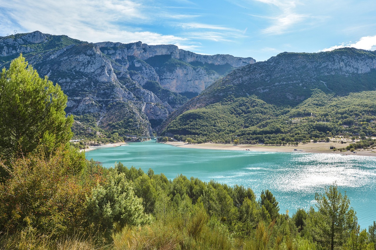 france, lac de sainte-croix, travel, vacations, sainte-croix-du-verdon, mountain, lake, the gorge of verdon, landscape, verdon gorge, panorama