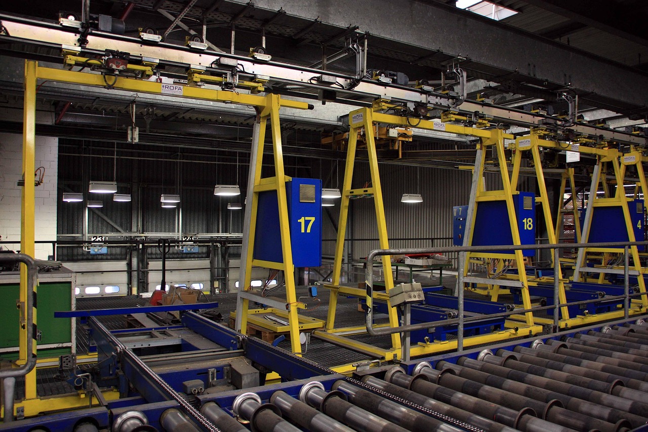 overhead conveyor, industry, plant, conveyor technology, assembly line