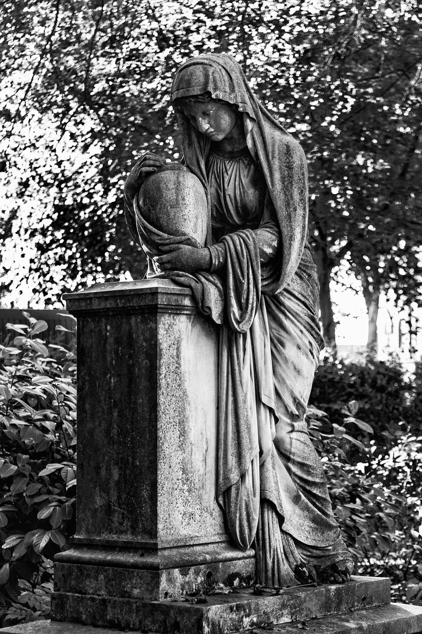 bonn, old graveyard, tomb art, sculpture, burial ground