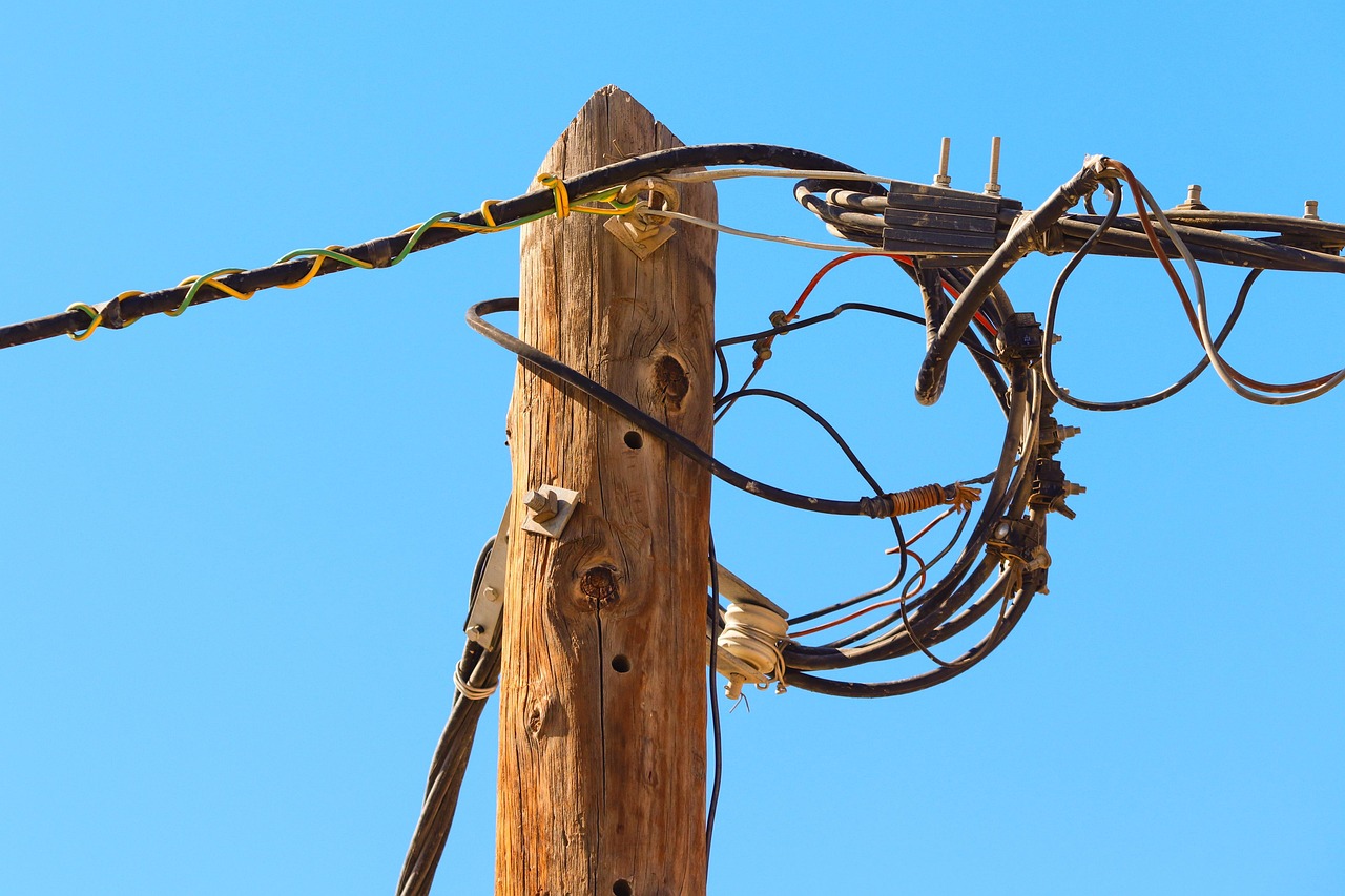 power pole, power line, electricity, energy, cable, rhodes, greece, energy supply, mast