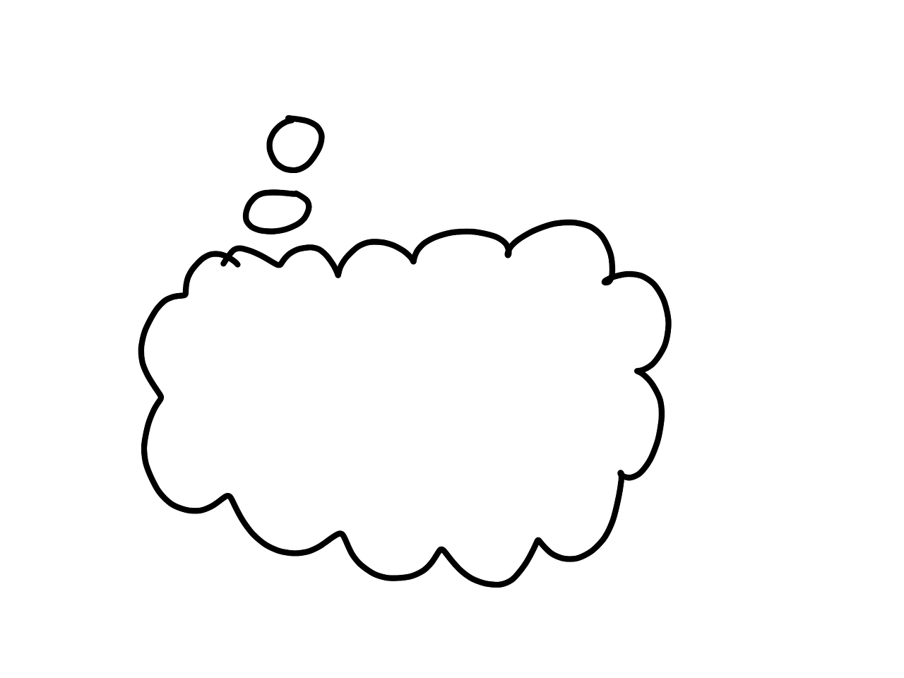 throughts, thought bubble, white
