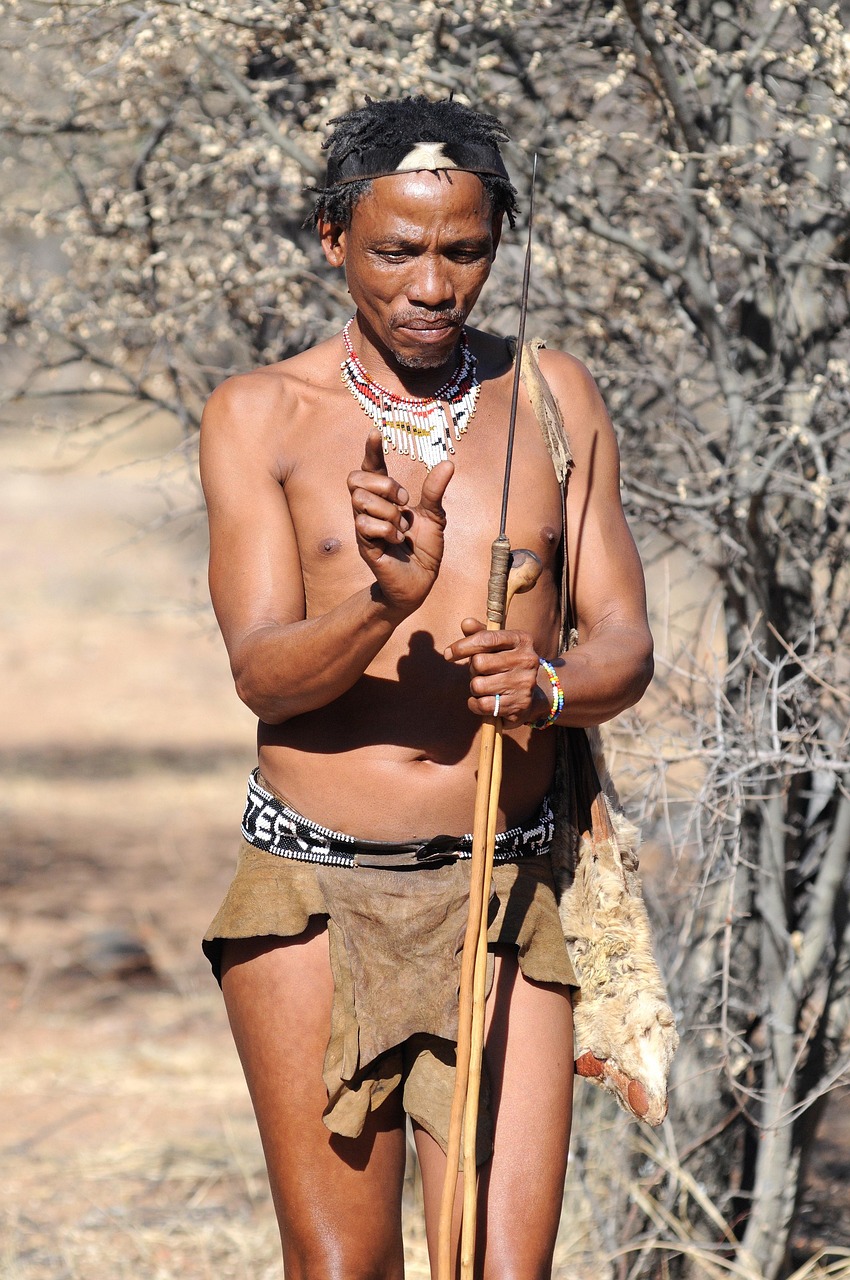 botswana, bushman, primitive people, hunters and collectors