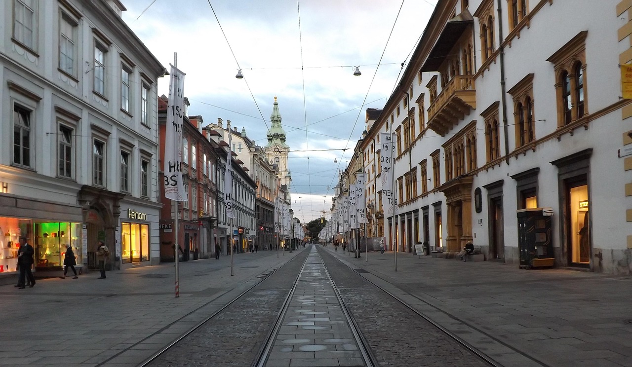 road, city, architecture, travel, graz, mr lane, old town, building, old, house, styria, austria, old house, historical, old building