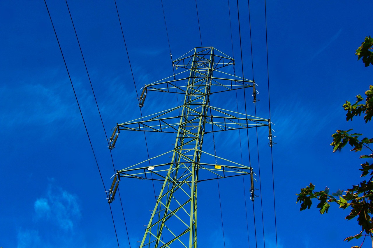 pylon, tower, electricity, cables, wires, pole, electric, tension