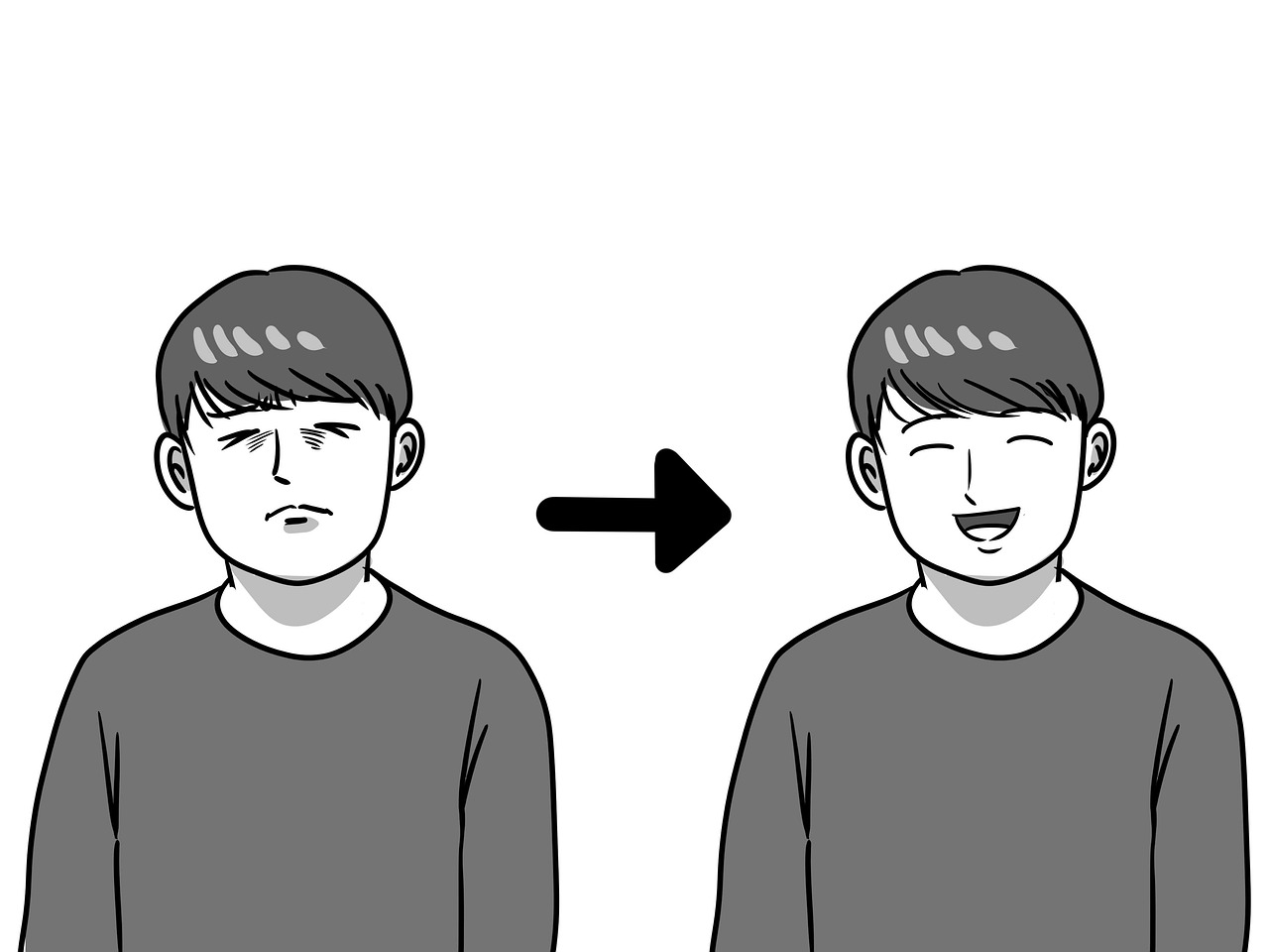 expression, cry, laugh, man, student, facial expression change