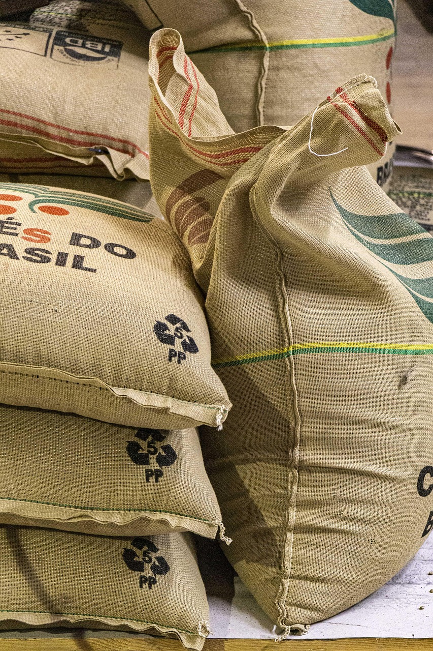 coffee, rösterrei, coffee roasting, hamburg, bags, coffee sack, coffee sacks, speicherstadt