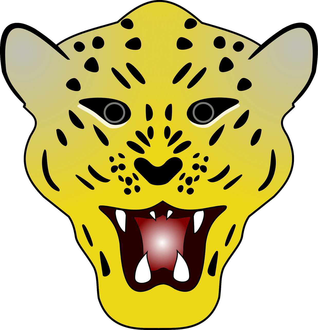 cat, head, leopard, stylised