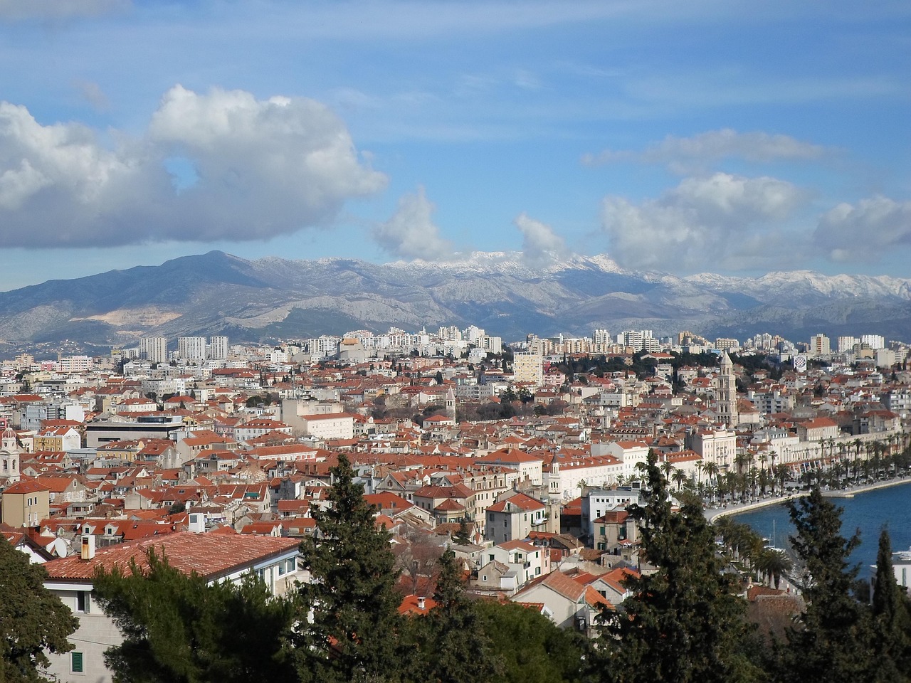 panorama, city, split, croatia