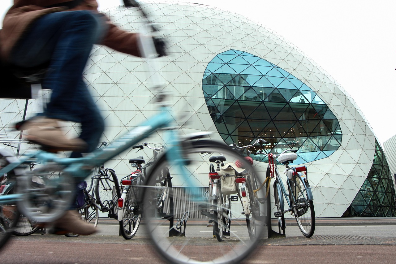 eindhoven, cycling, architecture, netherlands, street, blob, inner city, center