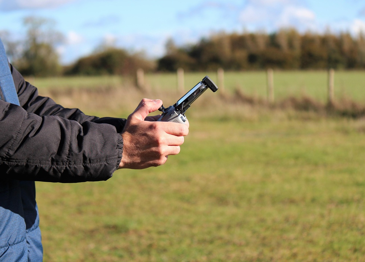 drone, operator, controller, man, technology