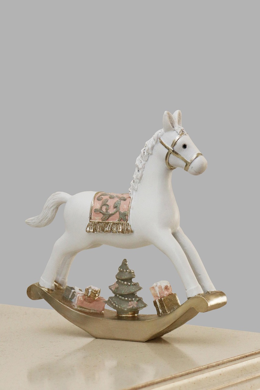 rocking horse, christmas, decoration, wooden decor, decor