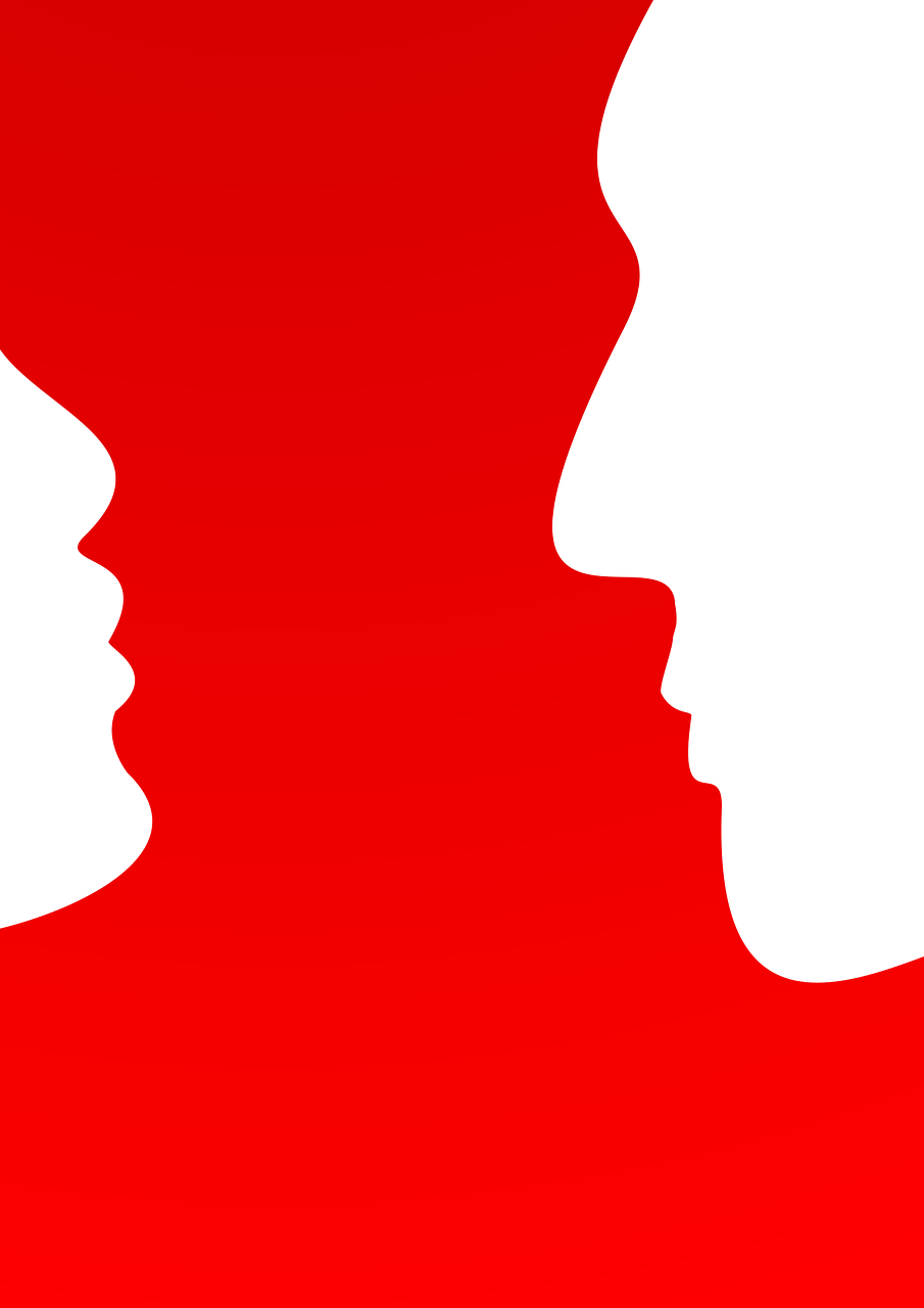 valentines day, vector, silhouette, saint valentine's day, valentine's day, love, heart, february, pair, red, romantic