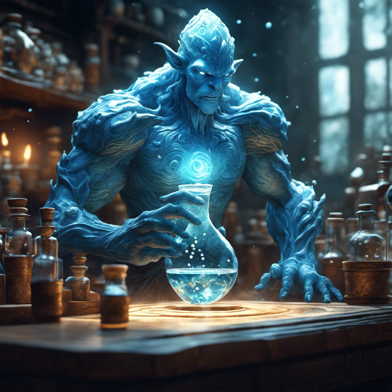ai generated, wizard, magic, elemental, fantasy