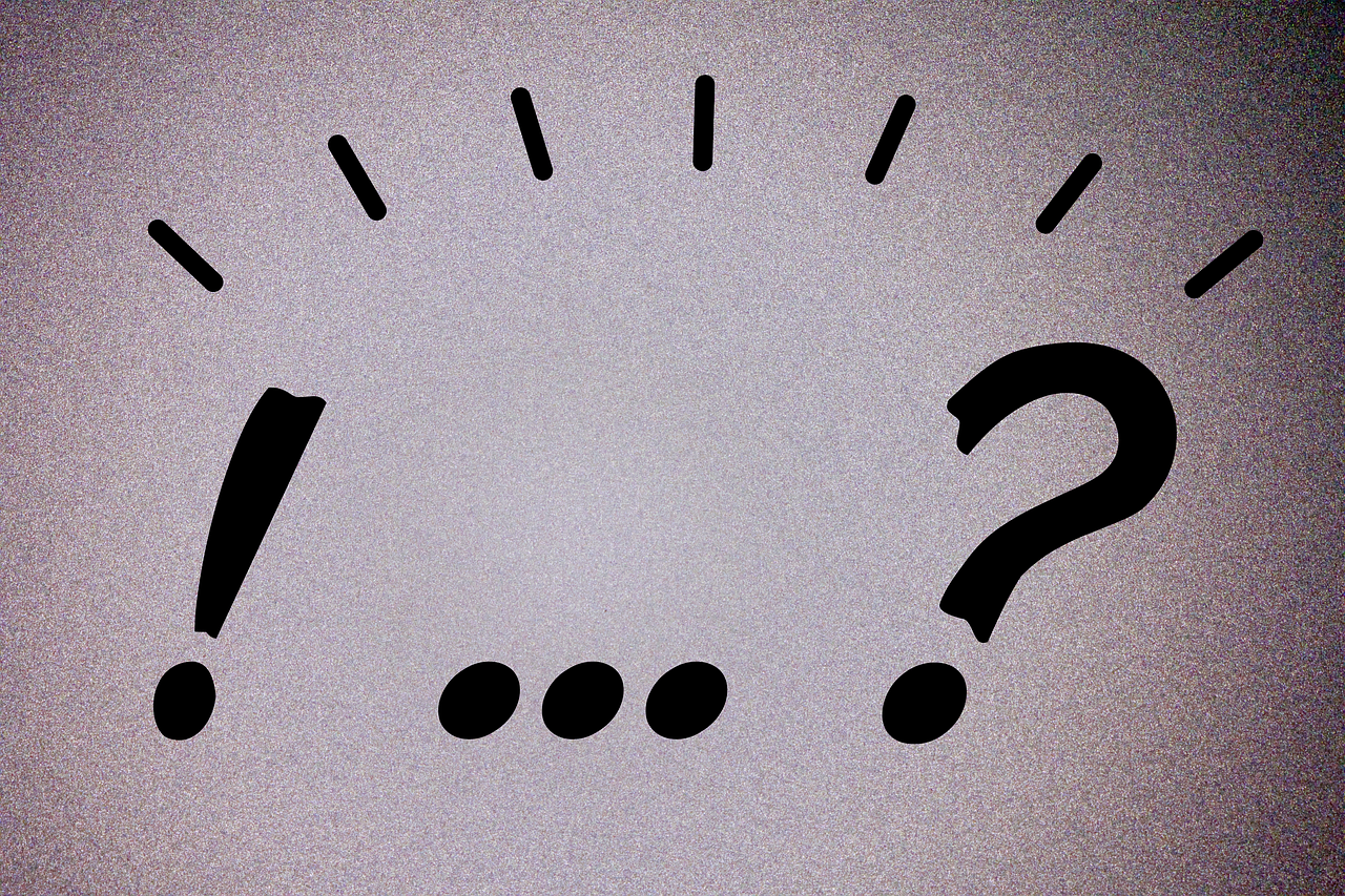 message, reaction, exclamation mark, question, question mark