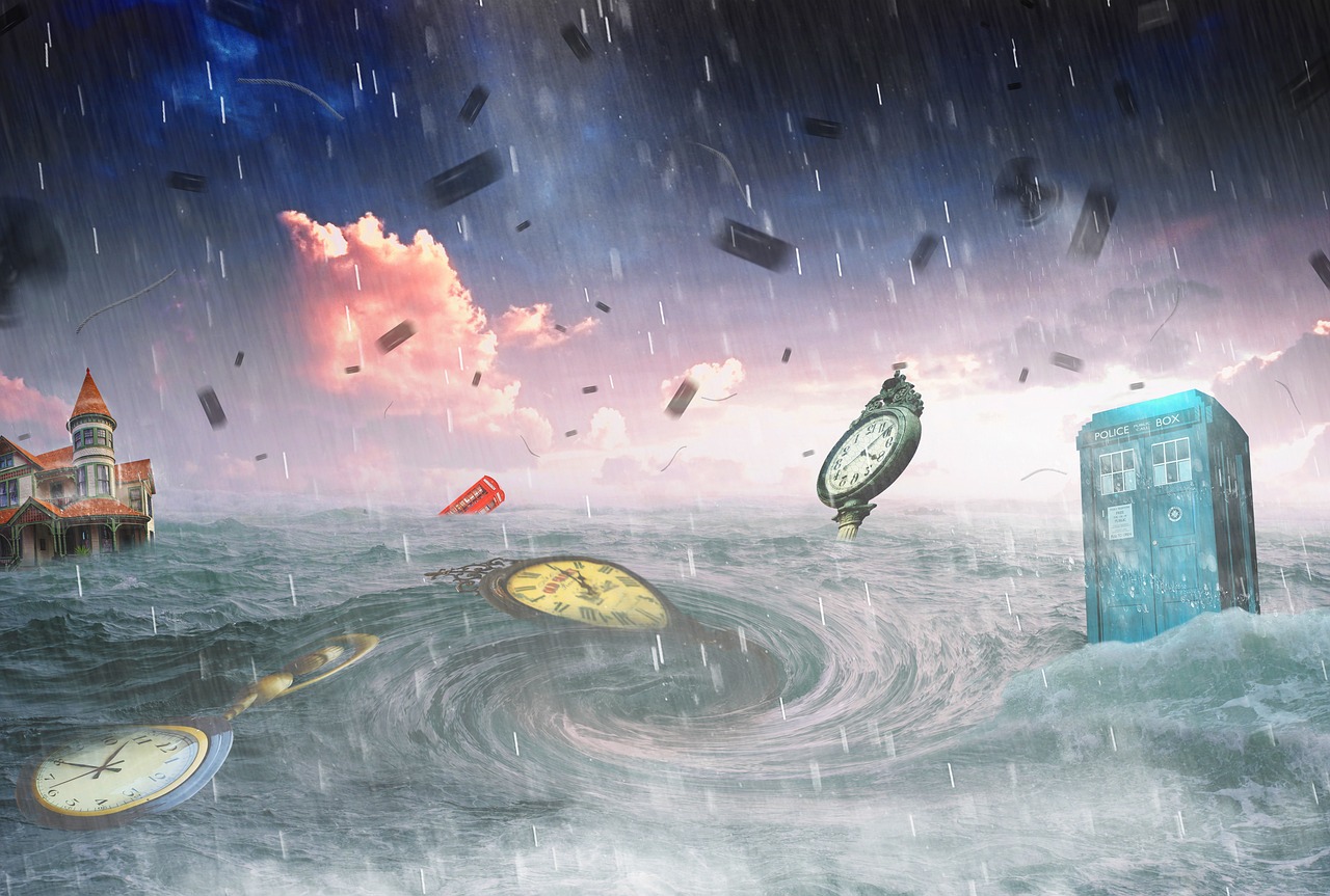 storm, ocean, surrealist