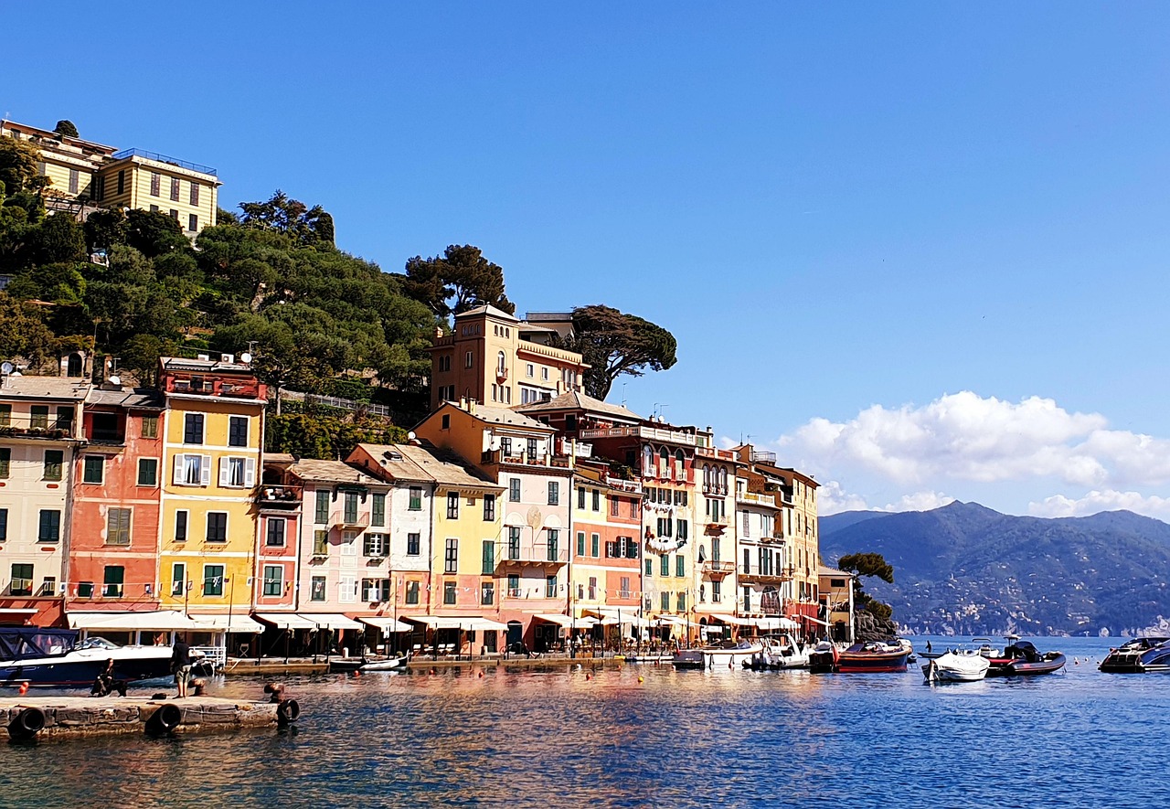 portofino, riviera, liguria, architecture, building, houses, sea, port