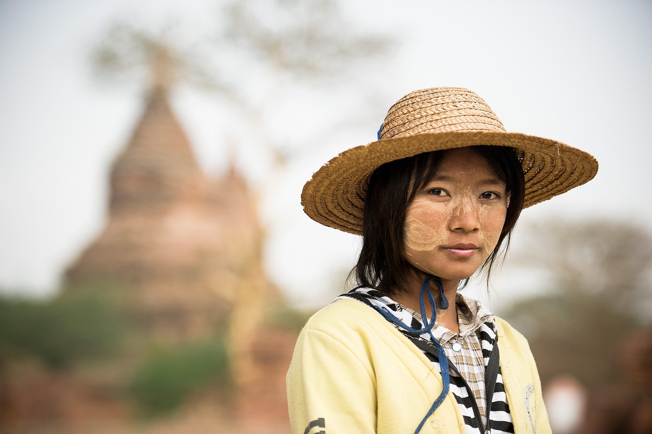 myanmar, temple, pagoda, burma, culture, archaeological, asia, buddhism, beauty, woman, portrait, person, people, monk, monastery