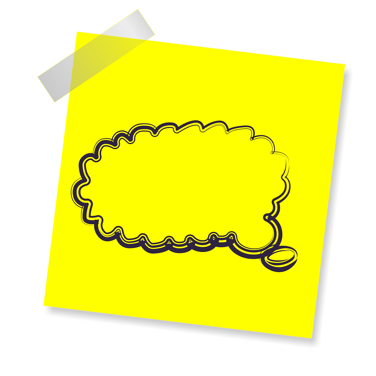 communication, message, connection, social, messaging, information, icon, yellow sticker, note, post note