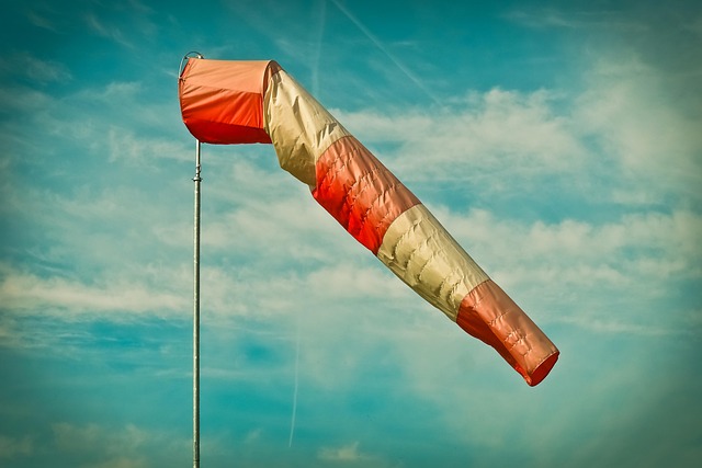 wind sock, pole, sky, air bag, weather, striped, wind direction, nature, wind speed, wind direction indicator, wind direction sensor, wind indicator, wind