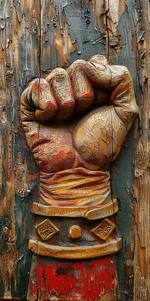 ai generated, fist, hand, fight, aggression, power, revolution, struggle