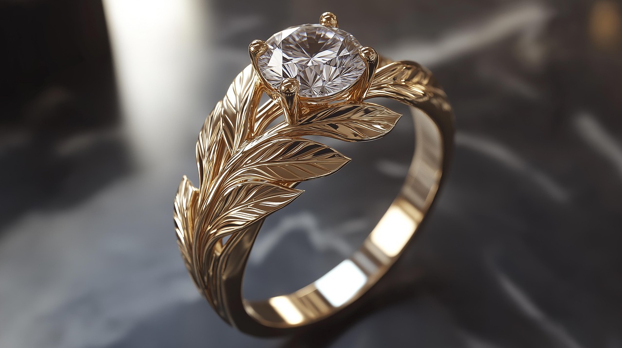 ai generated, engagement, ring, jewelry, diamond, gold, wedding