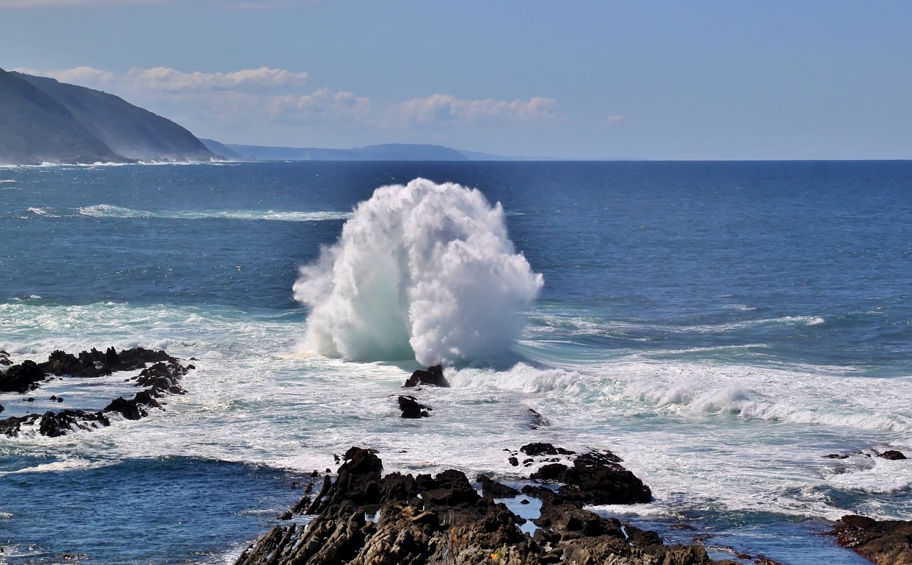 ocean, sea, waves, sea foam, coast, splash, ocean foam, water, scenery, countryside, nature, national park, nature reserve, tsitsikamma national park, western cape, south africa