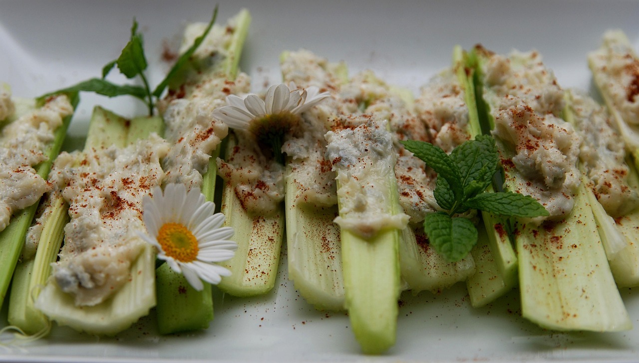 celery, vegetables, starter, vegetarian, raw