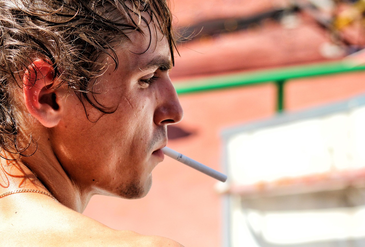 man, face, cigarette, portrait, young man, cigarette smoking, person, smoking, smoker, smoke, nicotine, addiction, bad habit
