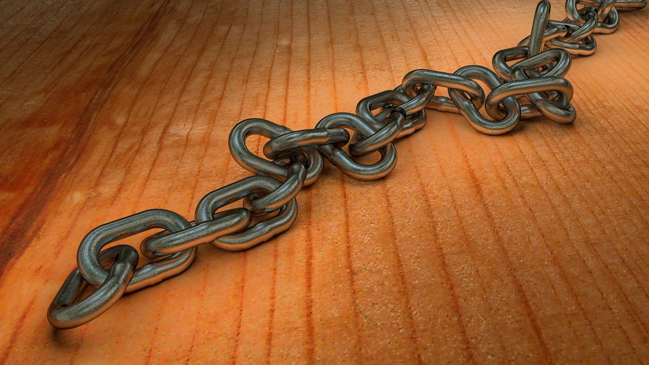 chain, metal chain, link, chain links, 3d, ray tracing, blender, rendered