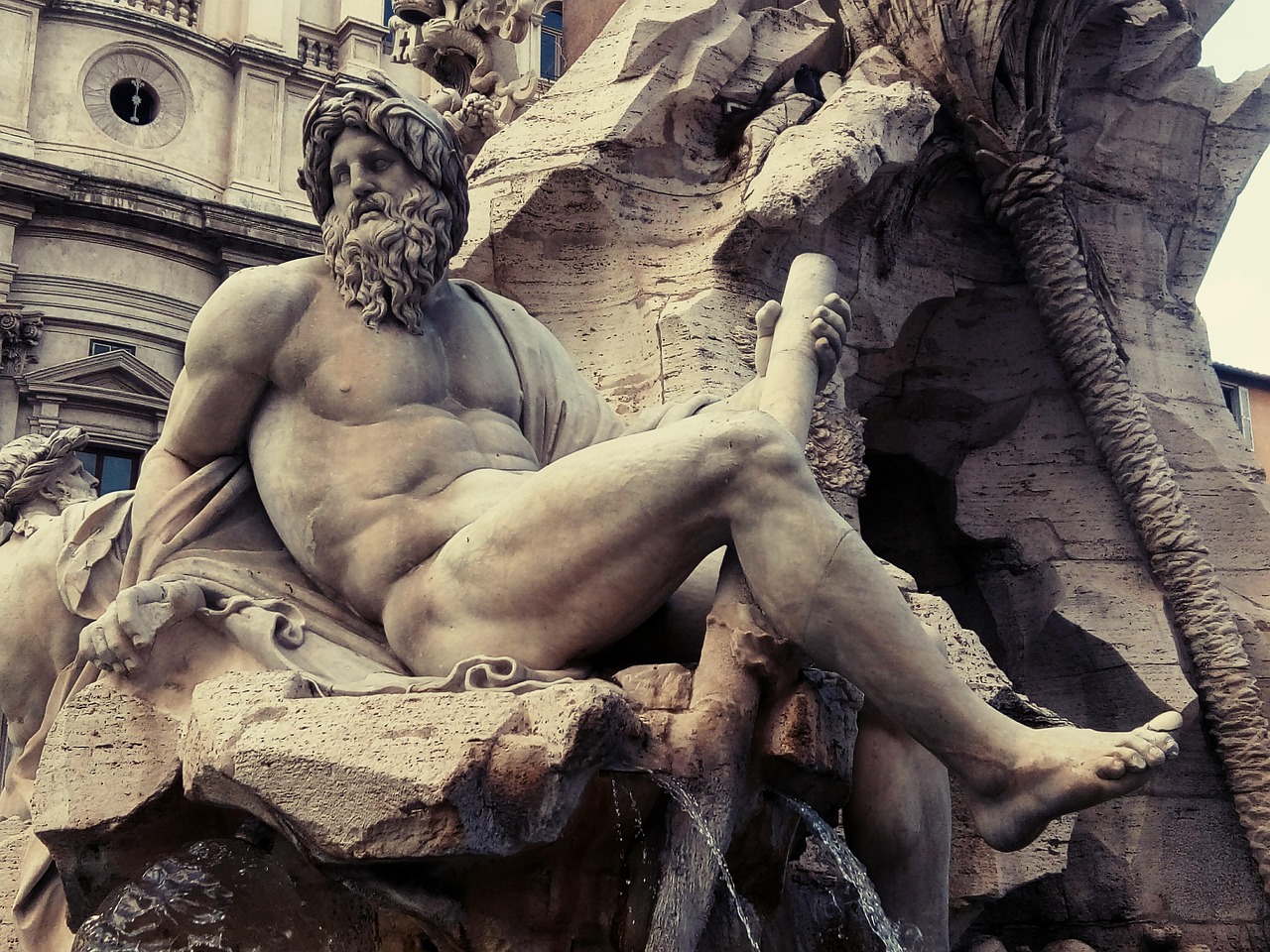 piazza navona, fontana, rome, navona square, fountain