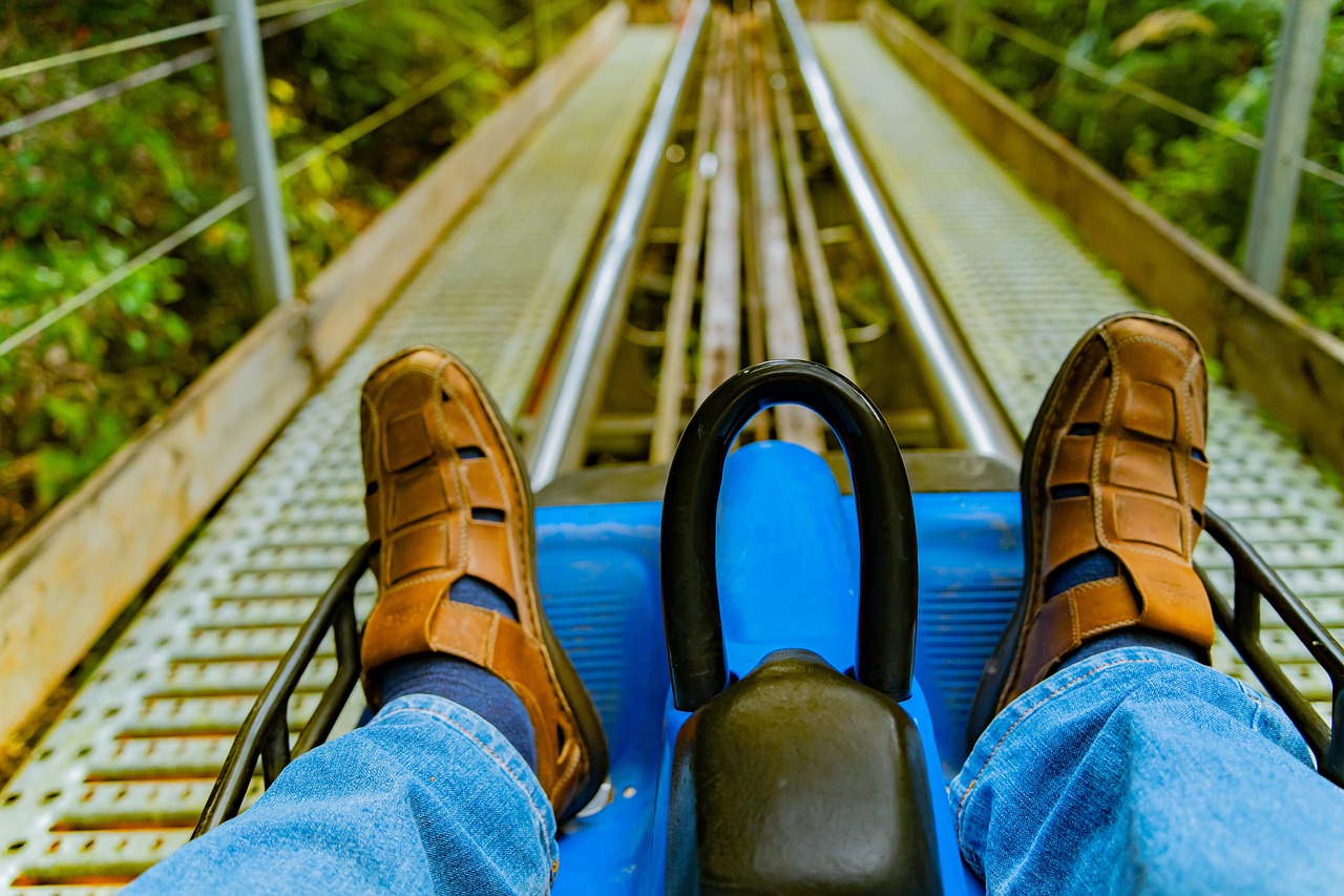 park, mountain roller coaster, roller coaster, self-propelled, attraction
