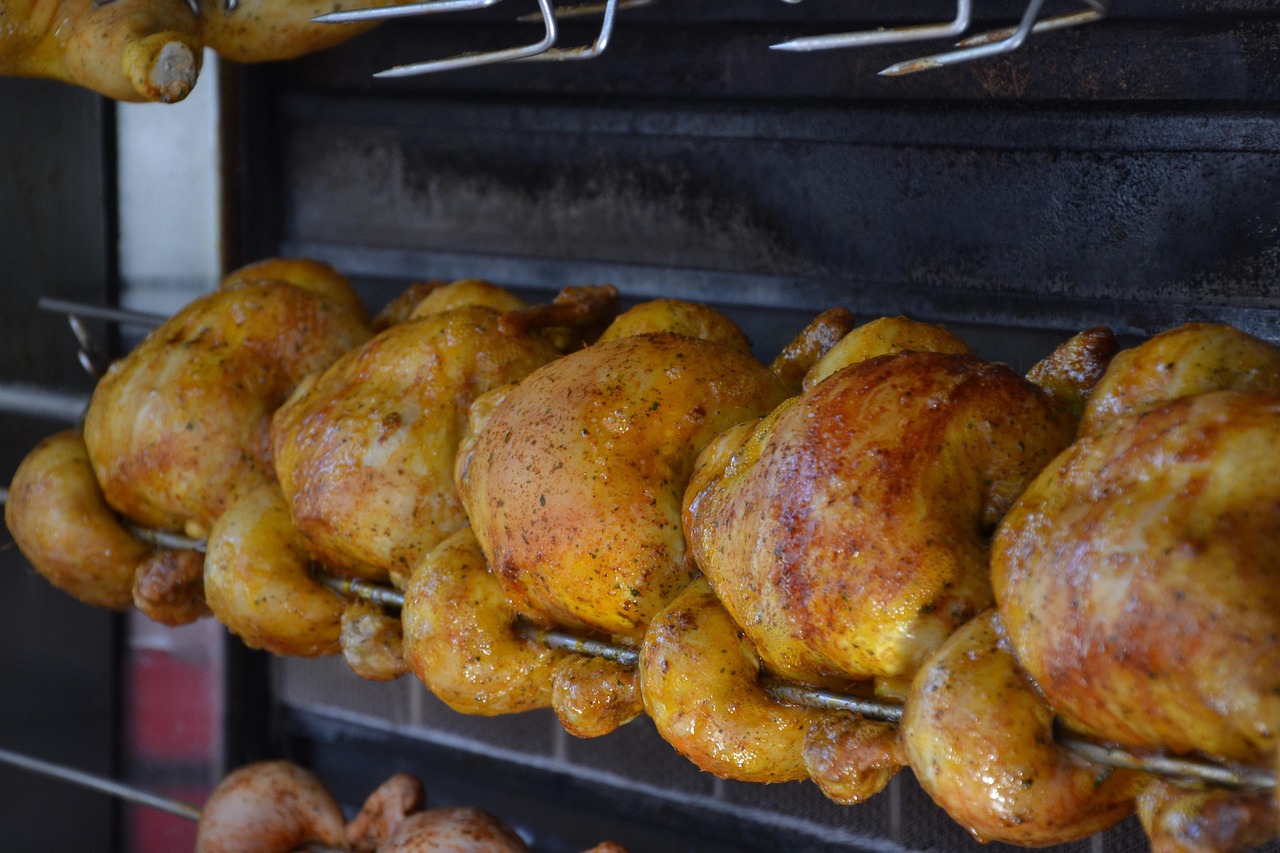 chicken, grill, food, grilled chicken, meat, dish, meal, farmer's market, local market, market, innviertel, austria