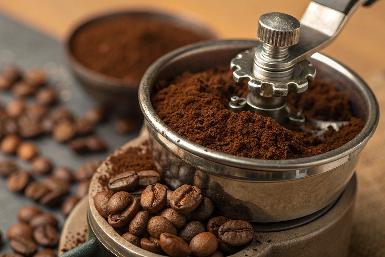 coffee, café, latte, cappuccino, espresso, barista, latte art, coffee beans, grinder, iced coffee, hot coffee, café interior, coffee shop, cozy café, coffee culture, breakfast, croissant, coffee lifestyle, caffeine, mug, takeaway coffee, americano, flat lay, cup, ai generated