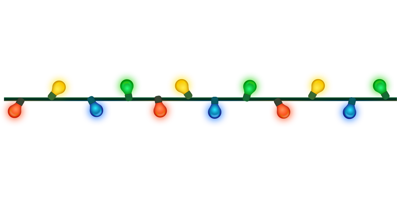 vector, garland, light bulbs, christmas, new year, decoration, holiday, festival, lights