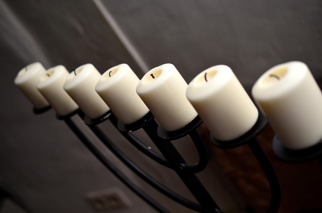candles, church, menorah, candle holder, chandelier