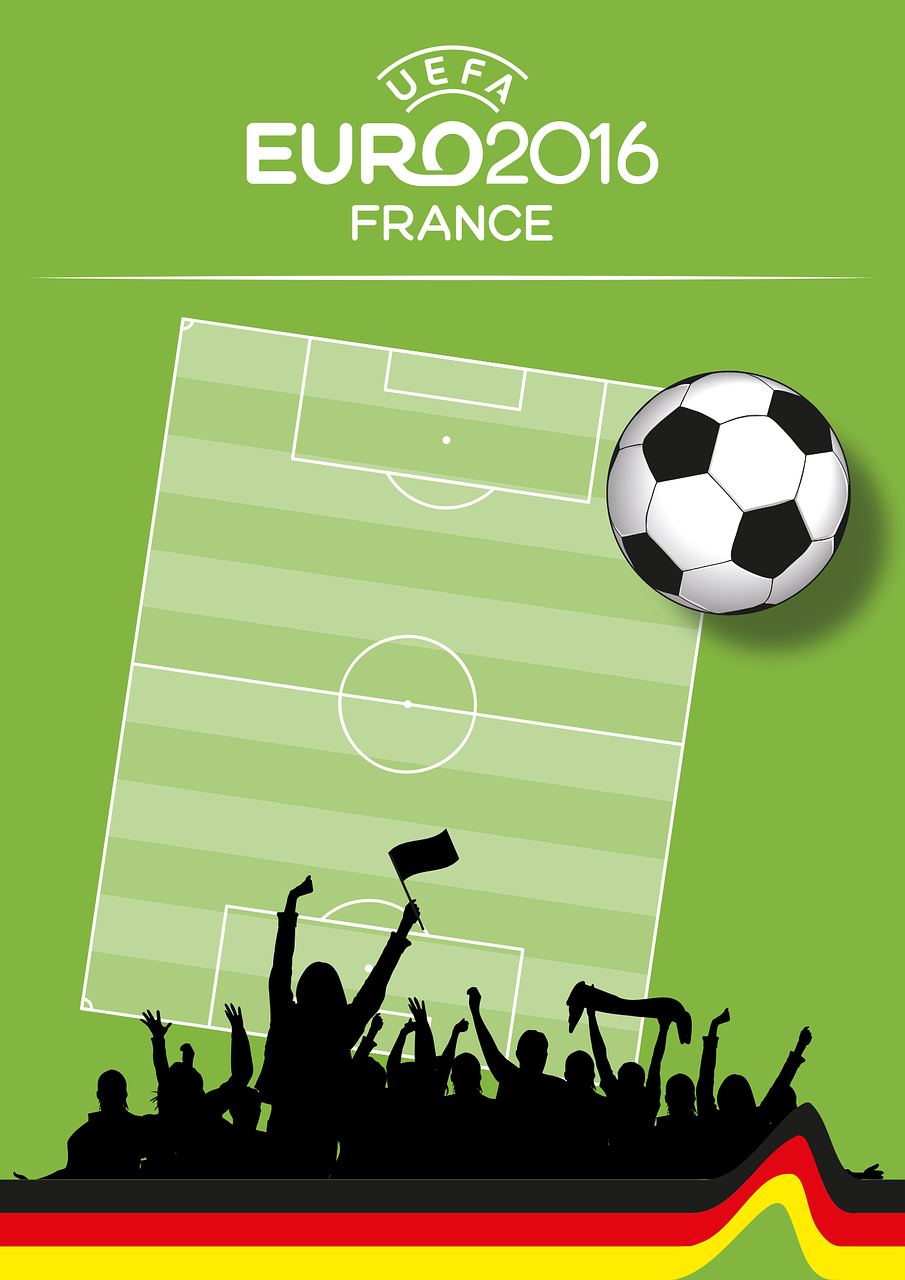 em 2016, france, germany, cheers, european championship, em, sports, soccer, tournament, black red gold, european football championship, lawn, ball