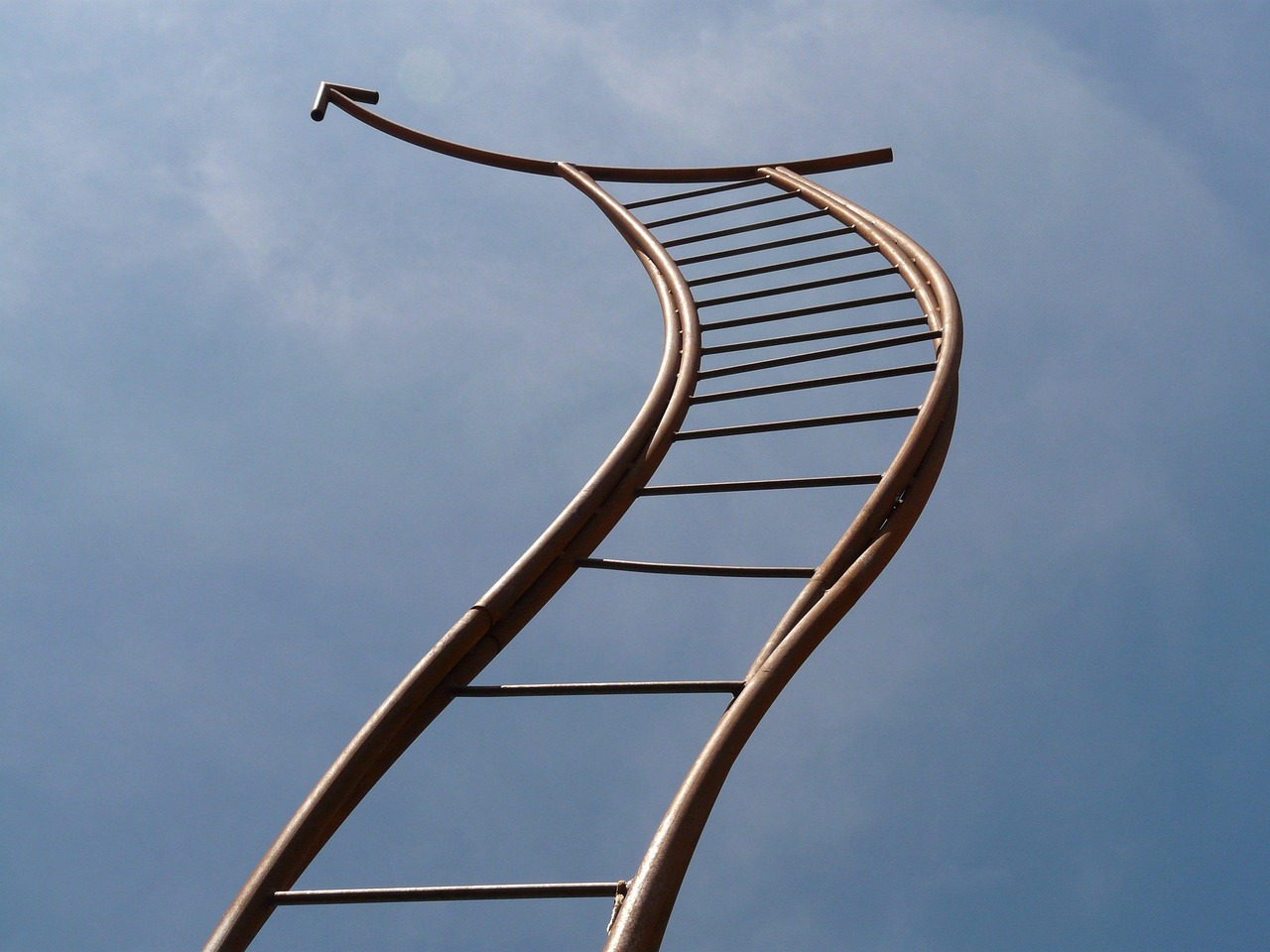 artwork, ladder, heavenly ladder, arrow, timmelsjoch, iron, iron ladder, metal, metal arrow