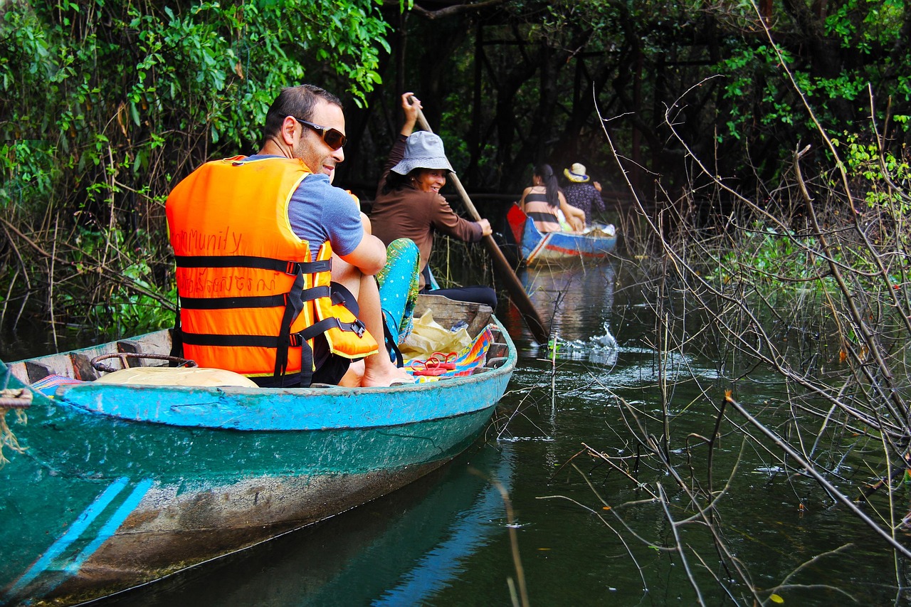 floating, forest, floating forest, green, trees, beautiful, boat, tourists, kompong phluk, kompong, tour, villages, flooded, mangrove, mangrove forest, siem reap, cambodia, water, local, travel, tropical, asia, season