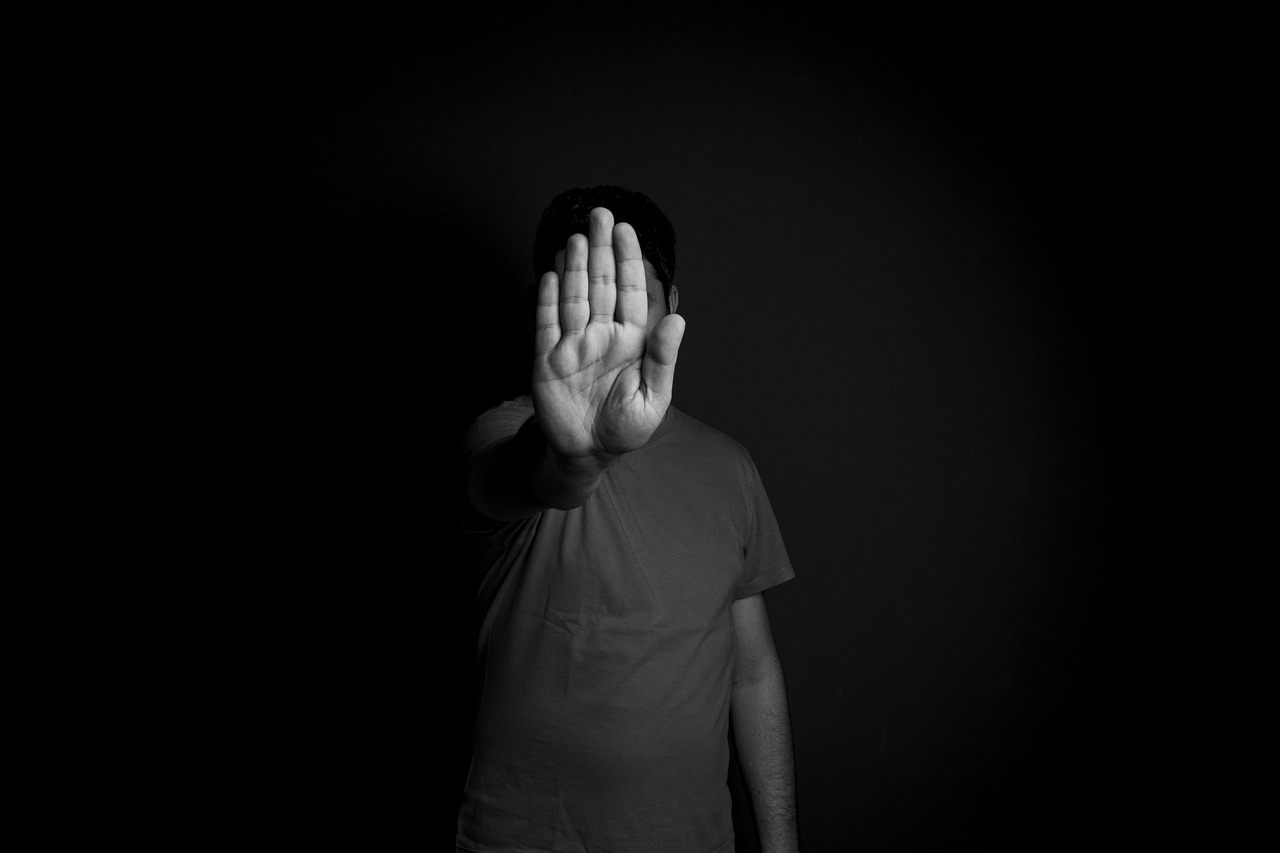 sadness, depression, man, loneliness, alone, missery, unhappiness, sorrow, suicidal, despair, desolation, stop hand gesture