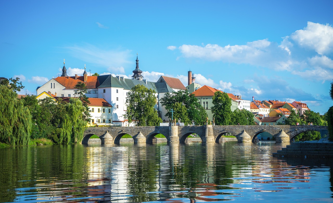 pisek, bridge, czech republic, river, bohemia, south bohemia, historic center, europe