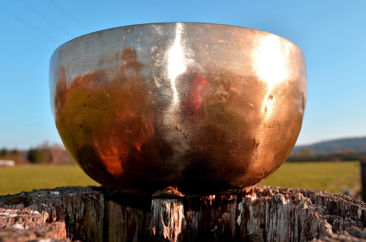 singing bowl, nature, singing bowls, meditation, relaxation, quiet, tibetan, sound, vibrations, recreation, health, spirituality, energy, landscape, massage