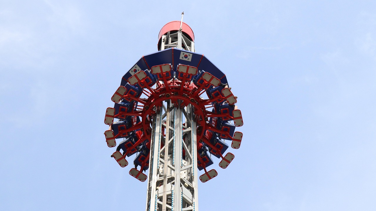 heaven, blue sky, amusement park, grand park