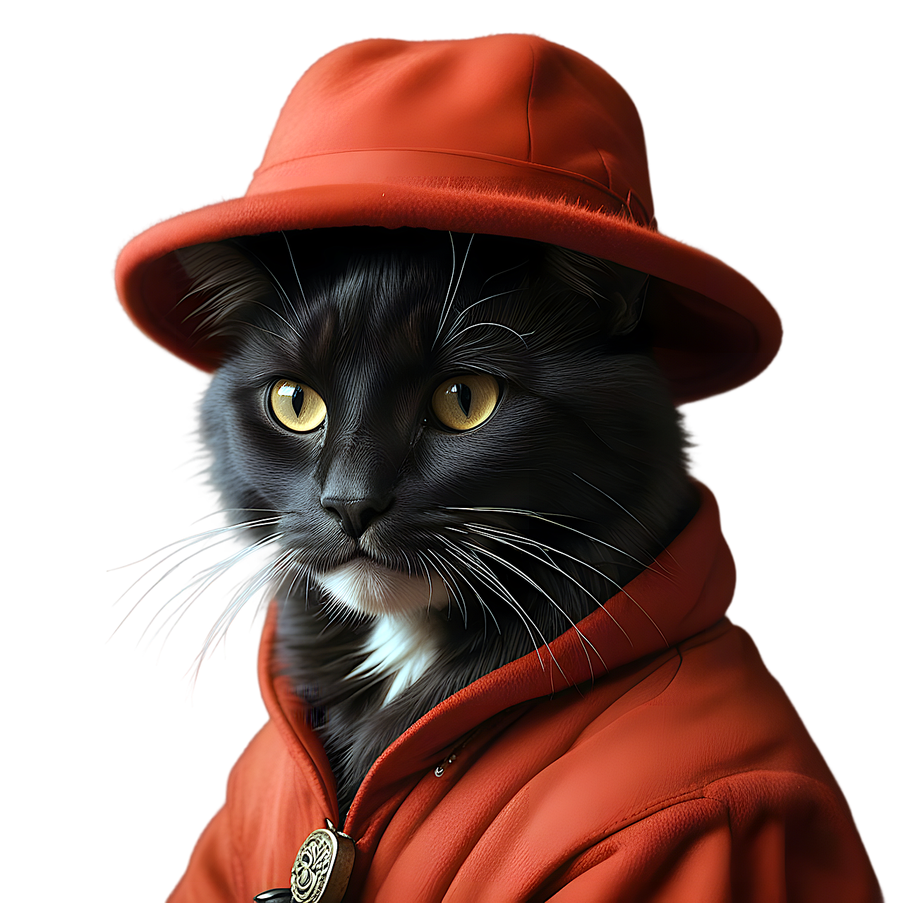cat, domestic animal, animal, portrait, mammal, whiskers, fur, pet, cap, coat