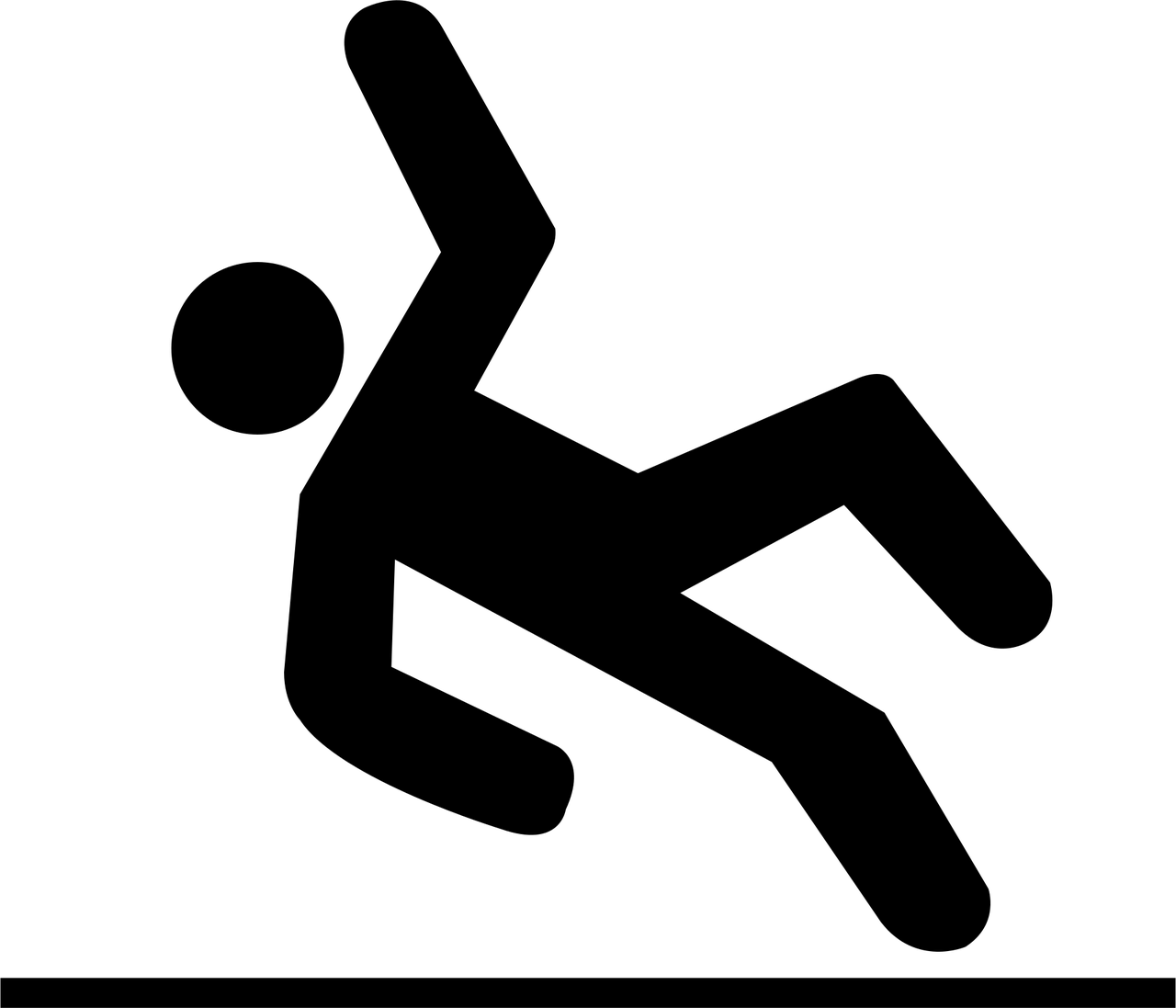 slipping, rearward, warning, danger, attention, black, sign, symbol, icon