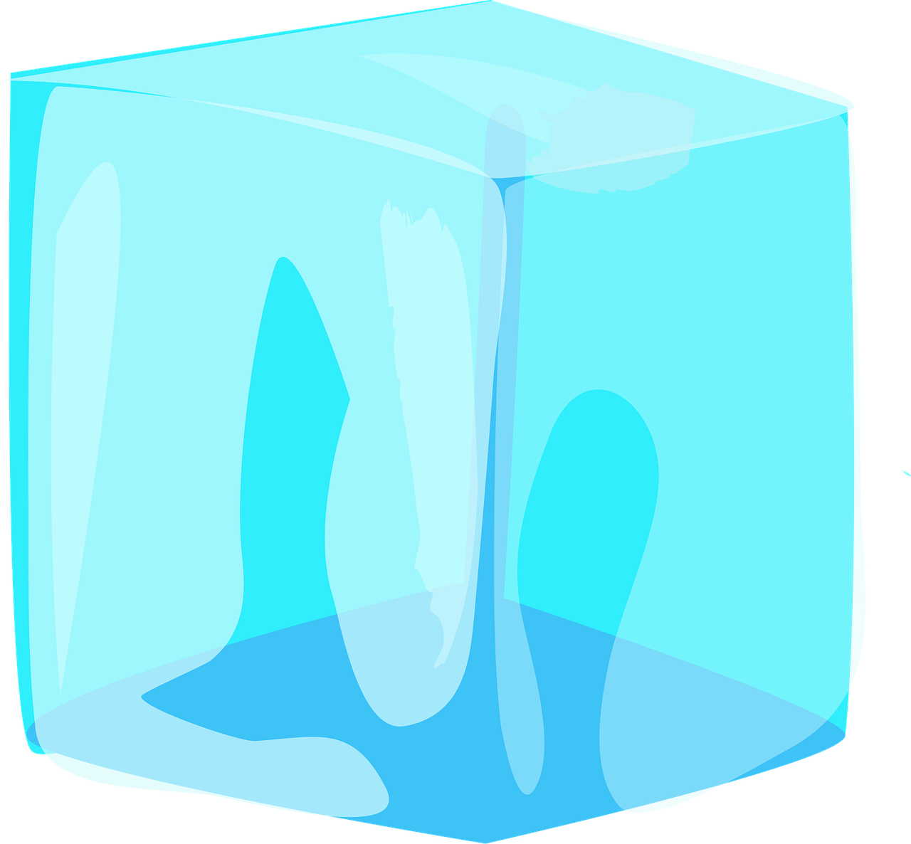 ice, block, cube, frozen, cold, blue ice, icon, cut out