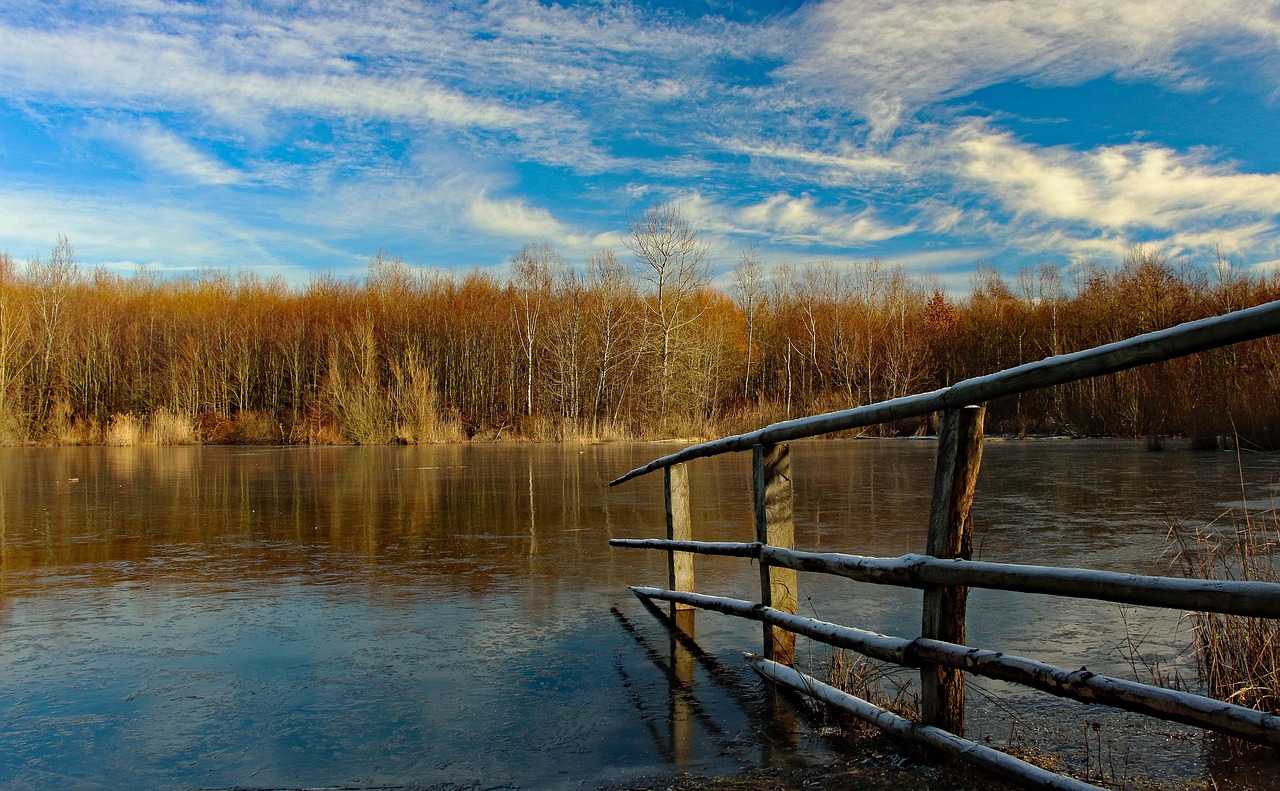 lake, frozen over, winter, ice cream, frozen, landscape, season, frozen lake, ice cover, reflection, bruise down ornamental
