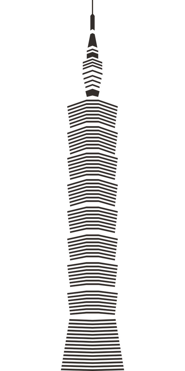 taipei 101, taiwan, vector
