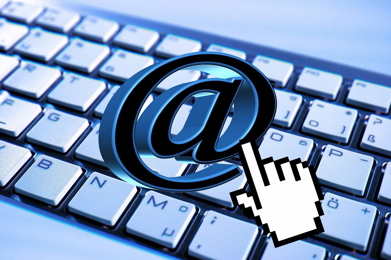 e-mail, keyboard, computer, mail, at, cursor, hand, finger, touch, question mark, character, symbol, request, problem, problem buttons, letters, input, pc, tap, computer keyboard