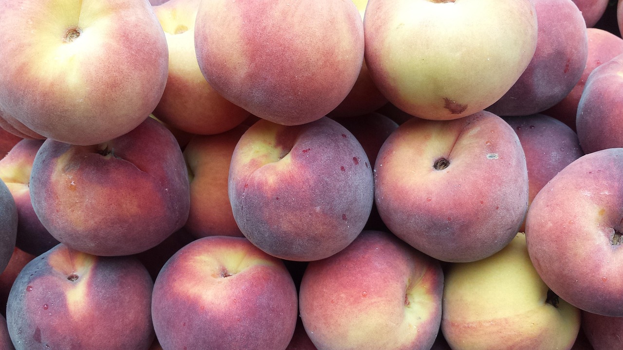 fruit, fresh, organic, peaches