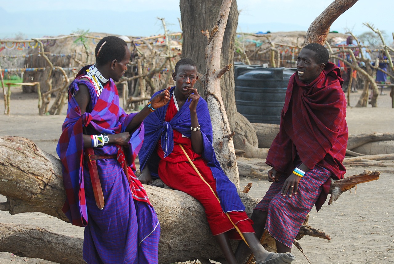 maasai men, tribe, tanzania, traditional clothing, tribal culture, community, indigenous peoples, africa, ngorongoro conservation area